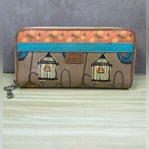 Fossil Multicolor Patterned Large Wallet